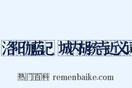 洛阳伽蓝记·城内胡统寺近义词是什么意思的图片